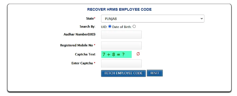 Employee code 